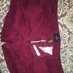 Burgundy shorts